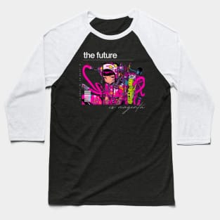 The Future is Magenta (black) Baseball T-Shirt
